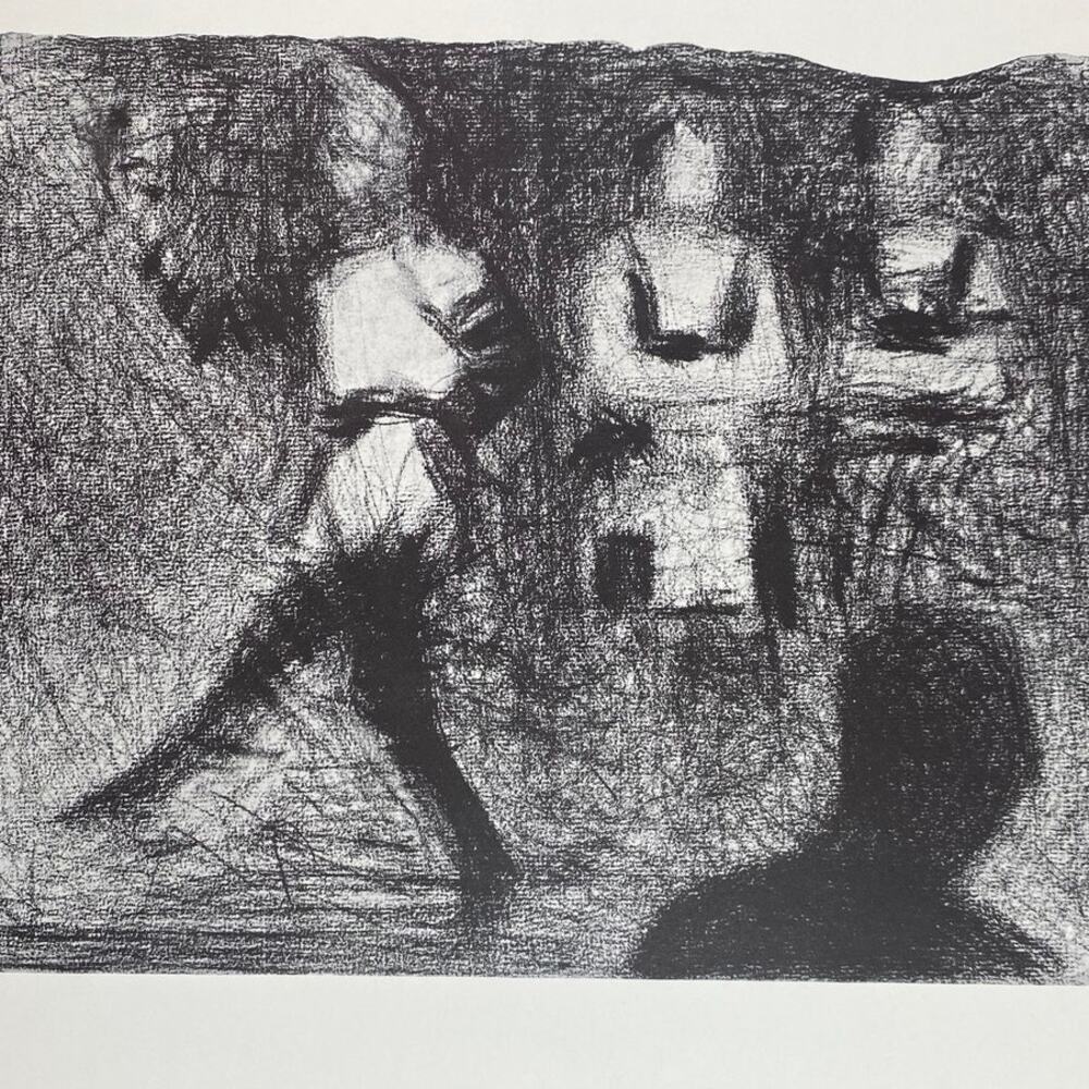 Georges Seurat, Les Saltimbanques, Drawing, Print, Bookplate, Art~ 240623-WH 595